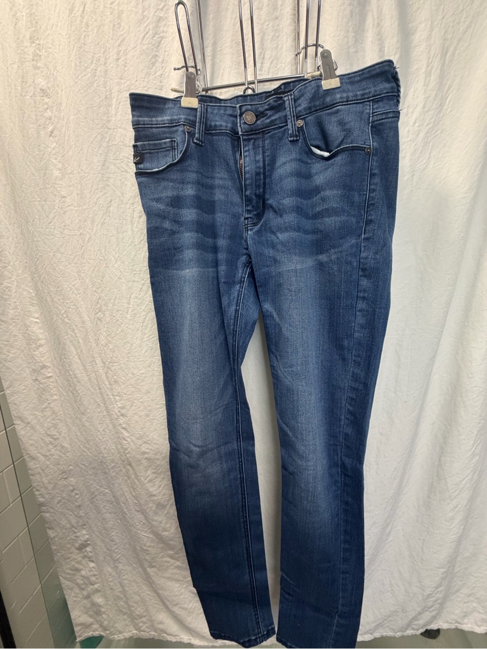 KanCan Women's Straight Leg Jeans in Dark Blue Wash